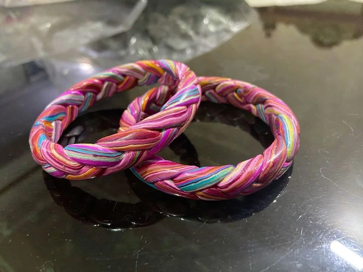 Lac multi coloured bangles