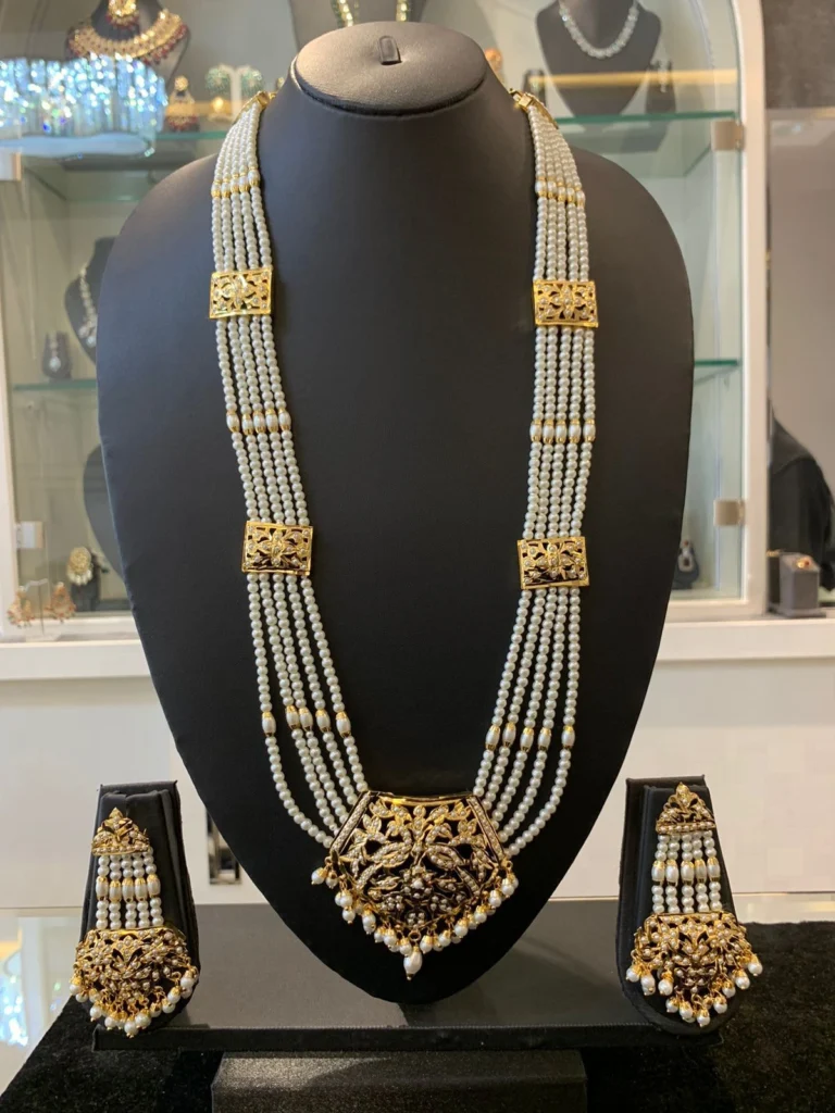 Exquisite Hyderabadi Rani Haar with Earrings – Bridal Jewelry Set